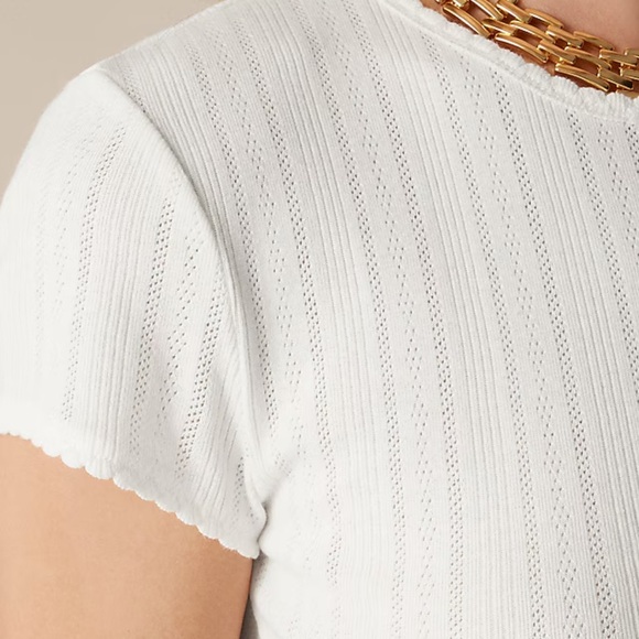 🥡 J. Crew Pointelle Tshirt - Picture 2 of 10